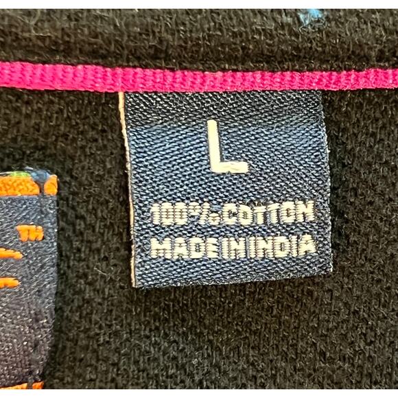 Payne Stewart Legacy Polo Shirt Blue Check Pink Logo Long Sleeve Cotton Mens L - Picture 8 of 10